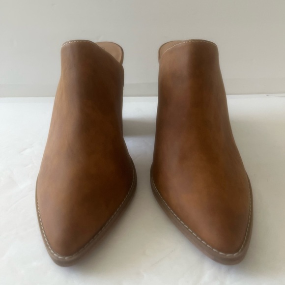 ABOUND Maya Brown Block Heel Pointed Toe Mule Slip On Faux Leather Size 11 NEW - Picture 6 of 9